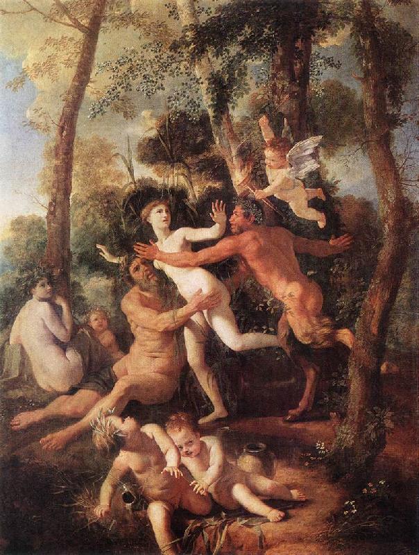 Nicolas Poussin Pan and Syrinx oil painting image